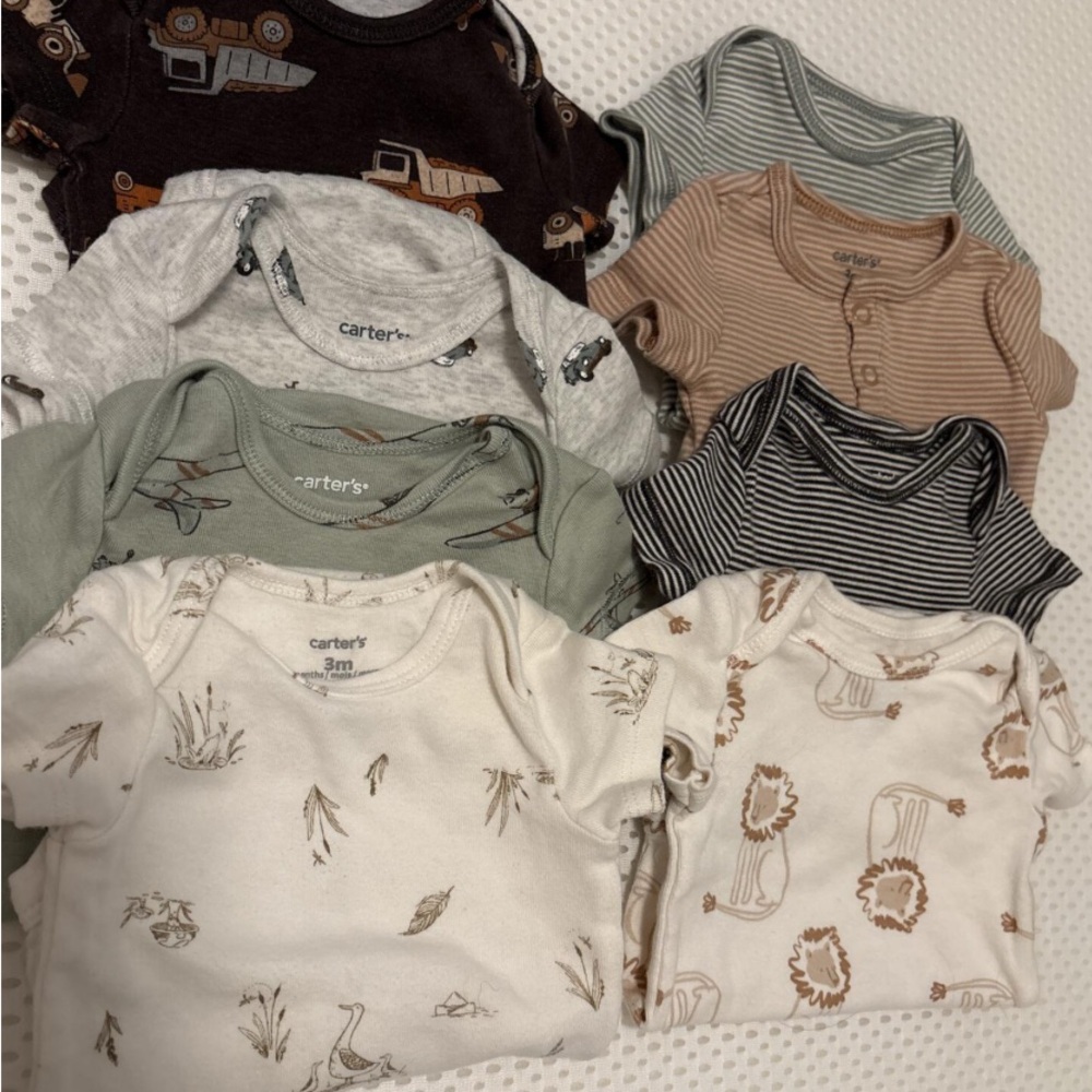 Carter's Assorted Baby Onsies in Earth Tones